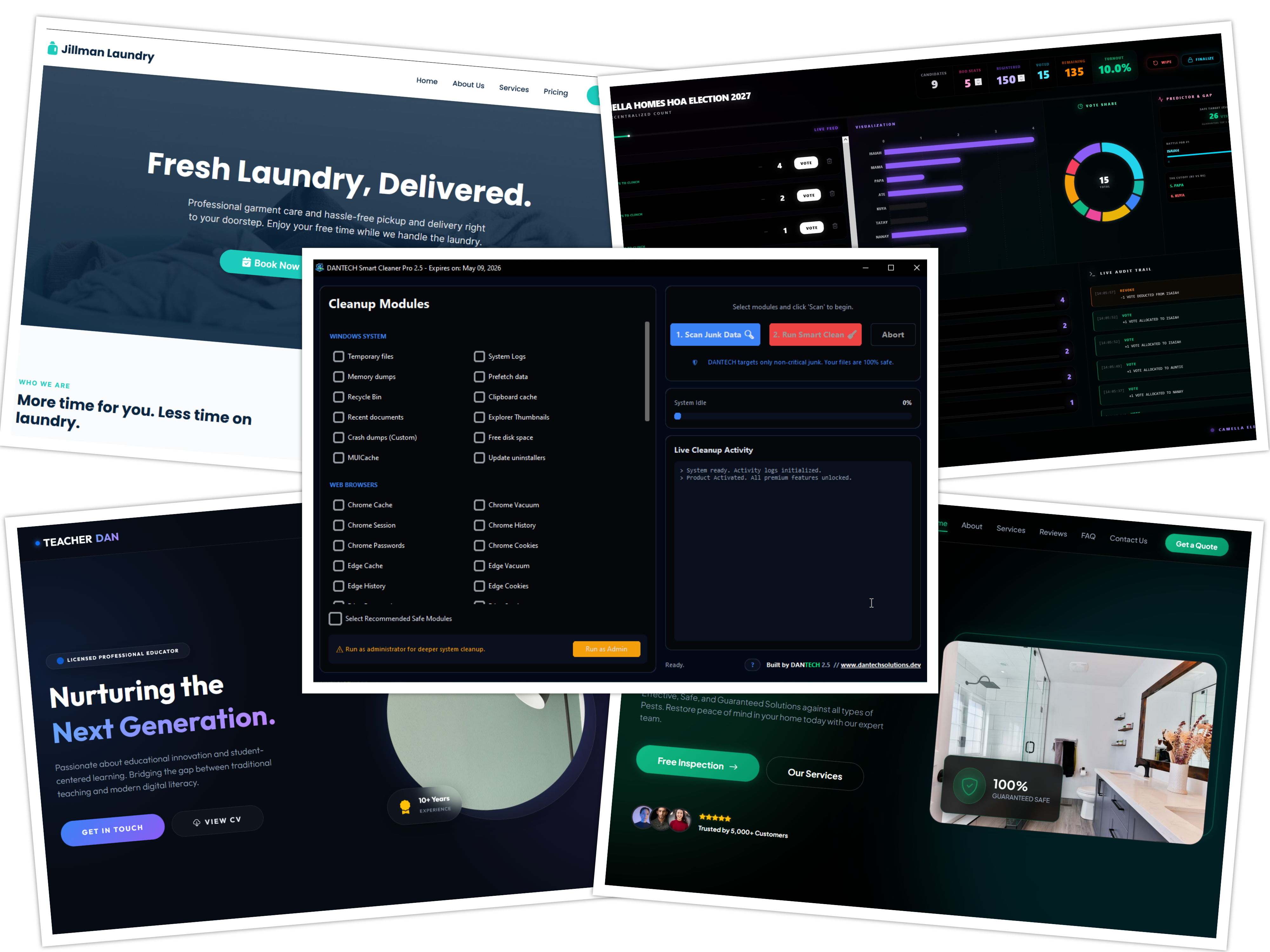 Web Dev, Repair, and Security Panels